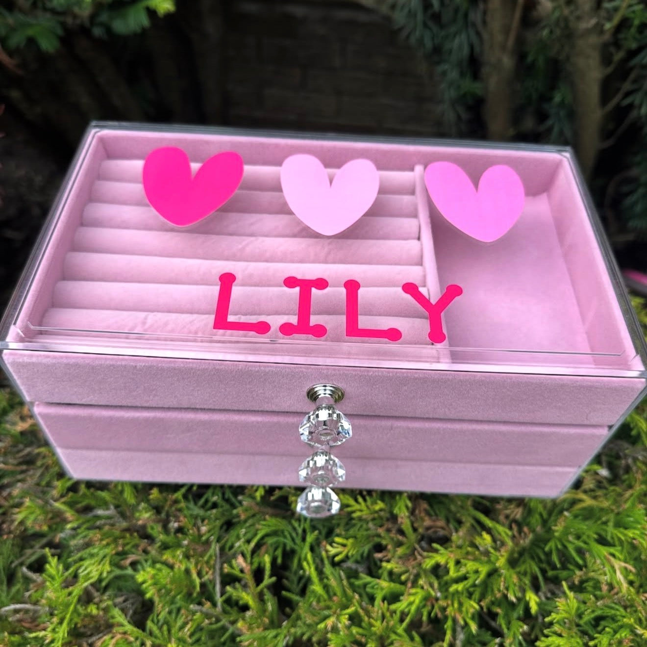 Pink 3 drawer Jewlery box