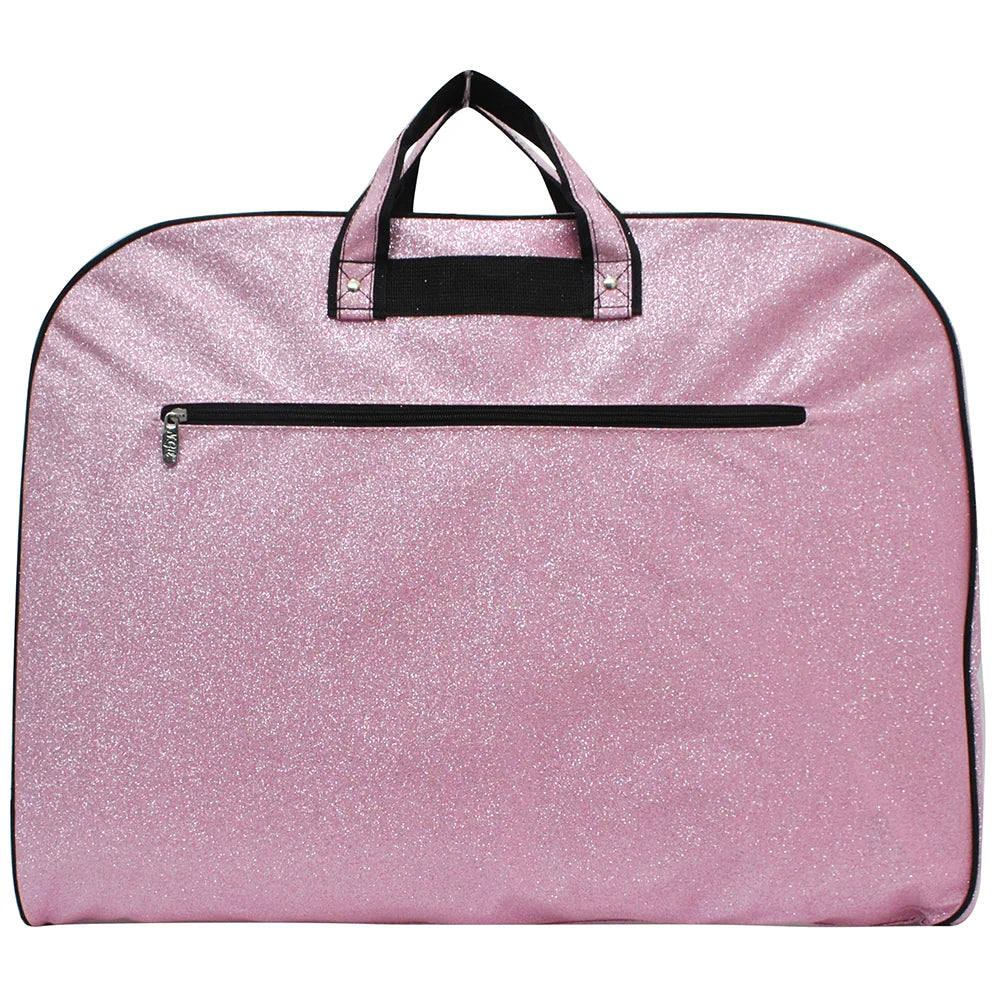 Pink glitter garment bag
