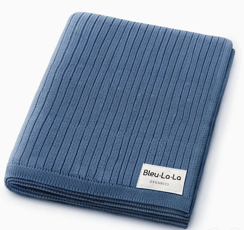 Luxury Organic Cotton Ribbed Baby Swaddle Blanket