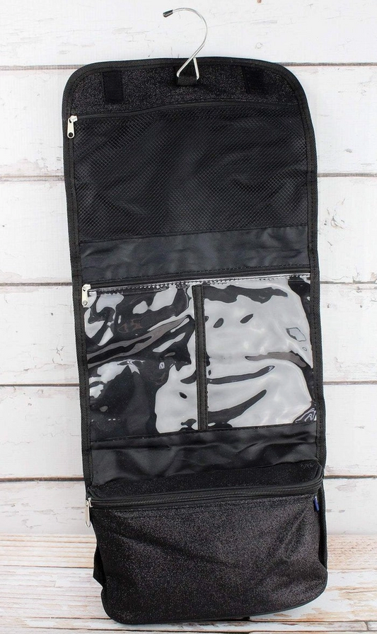 Black Glitz & Glam Roll Up Cosmetic Bag