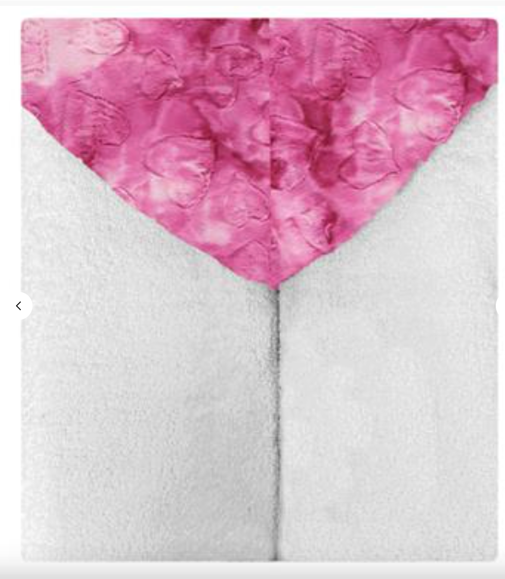 White & Luxe marble two pink hearts Towel