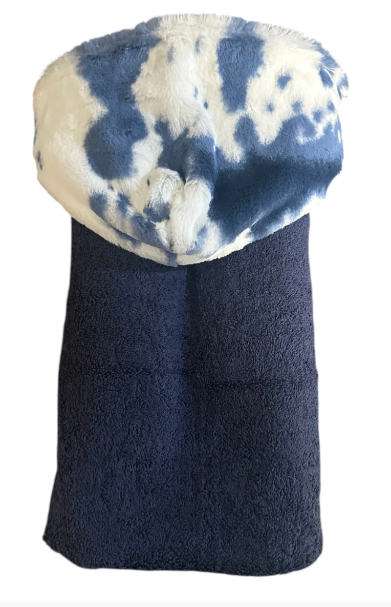 Navy & Calf Blue Denim Towel