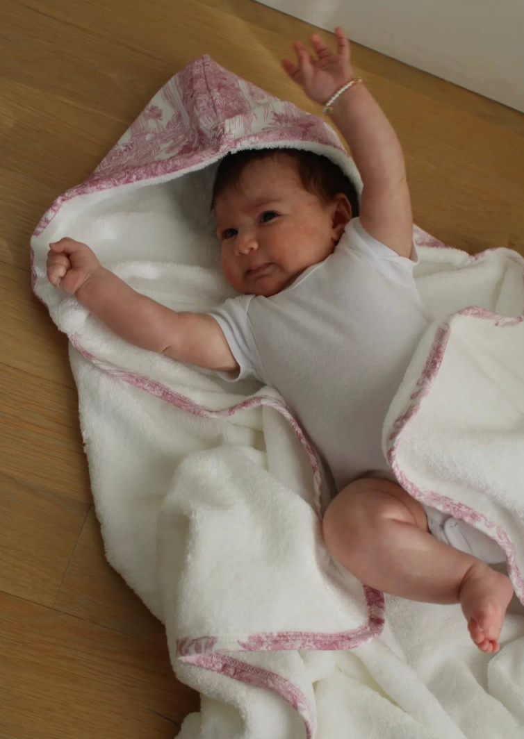 Pink Toile Towel