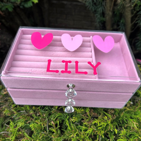 Pink 3 drawer Jewlery box