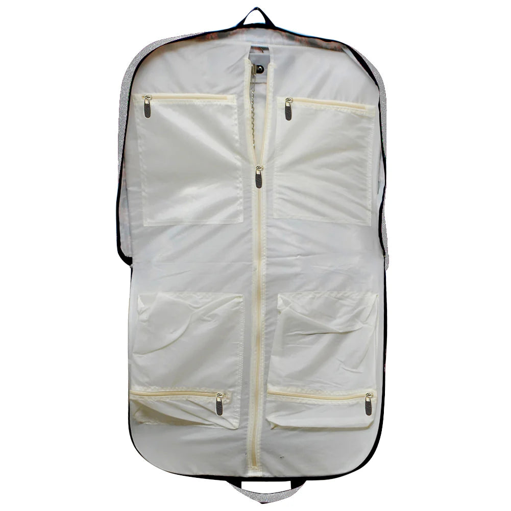 silver glitter garment bag