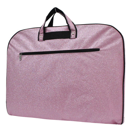 Pink glitter garment bag