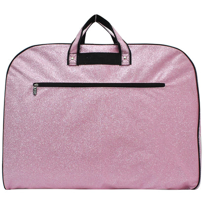 Pink glitter garment bag