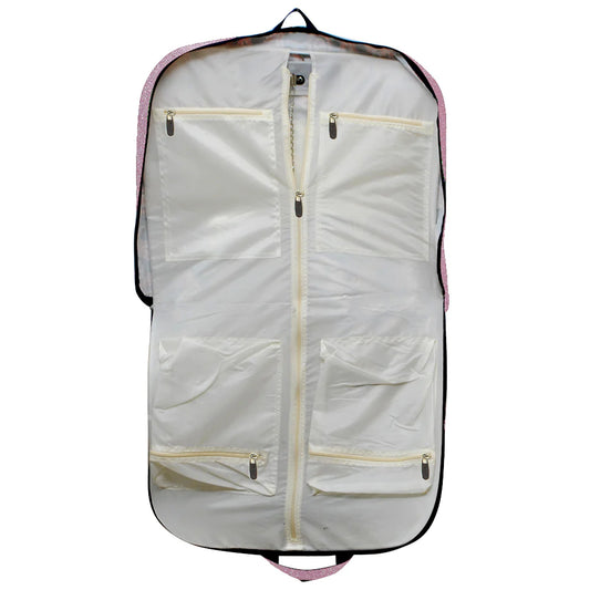 Pink glitter garment bag