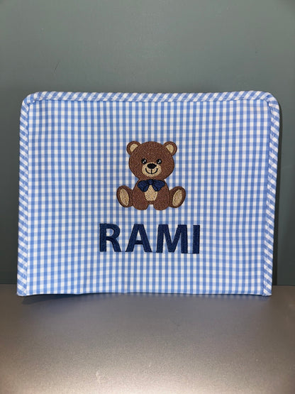 Large zip pouch (Rami and Bear)