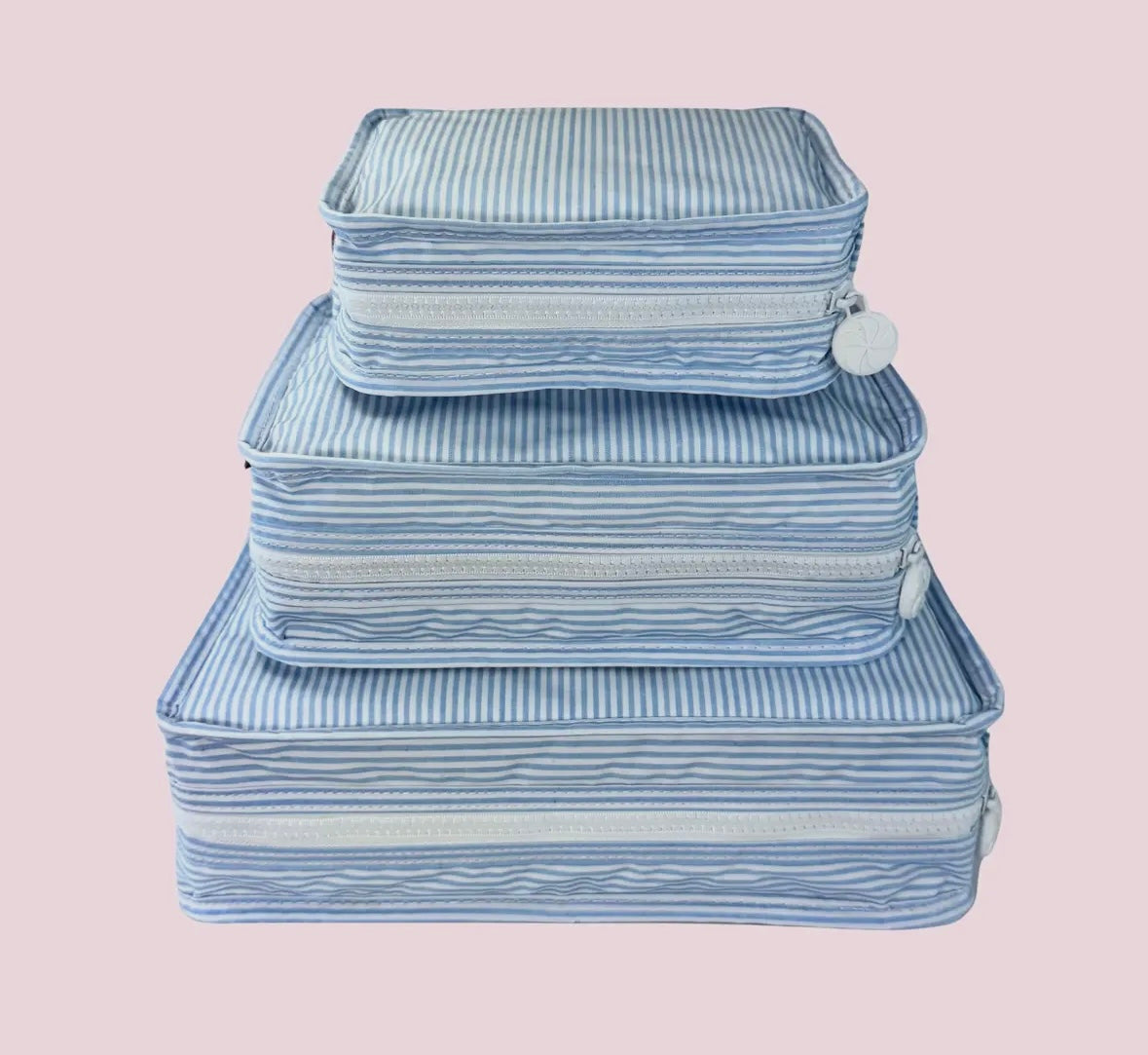 Baby blue preppy stripe
