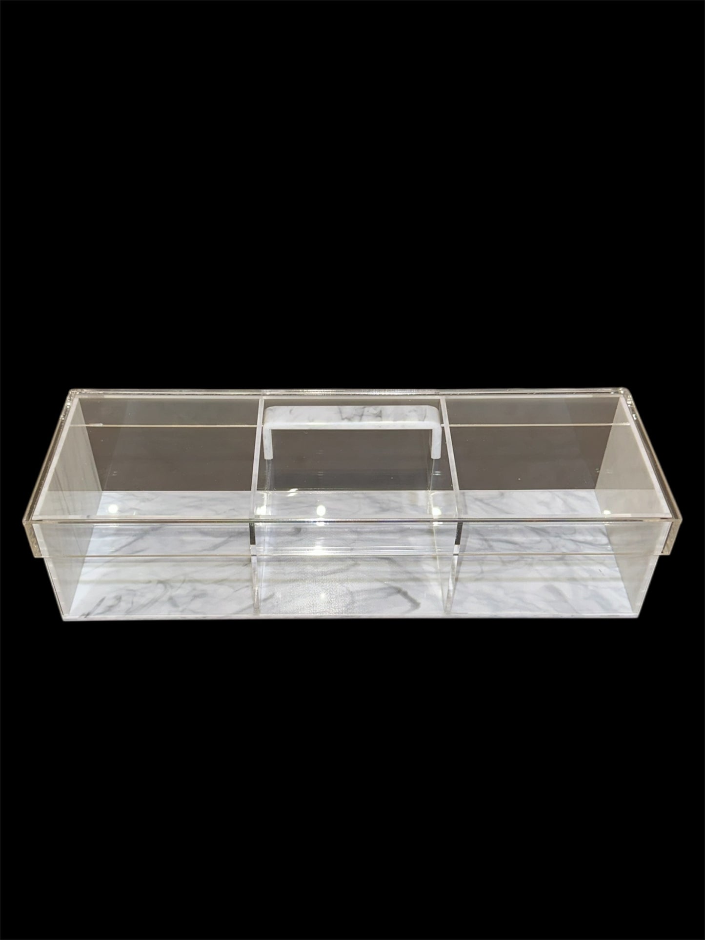 3 section lucite tray