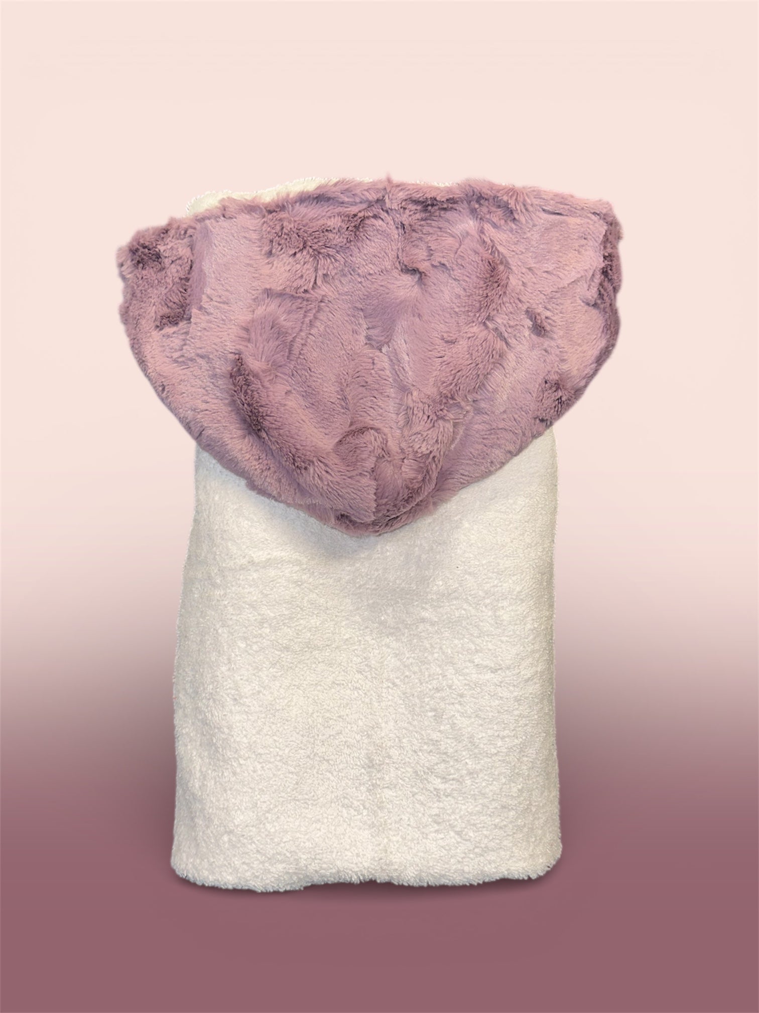 Luxe purple with white towel