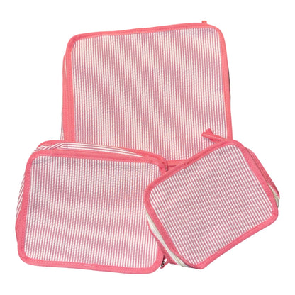 Pink packing cubes