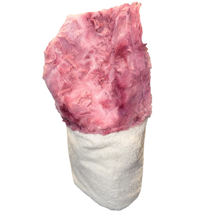 Purple/pink tie dye hooded towel