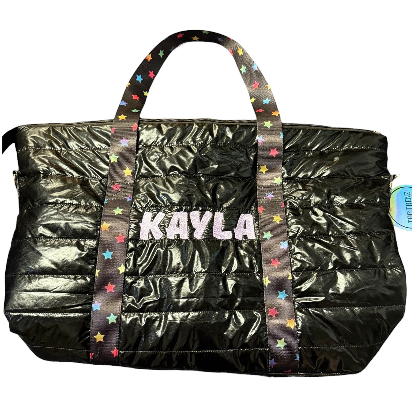 Top trendz tote- with the name Kayla