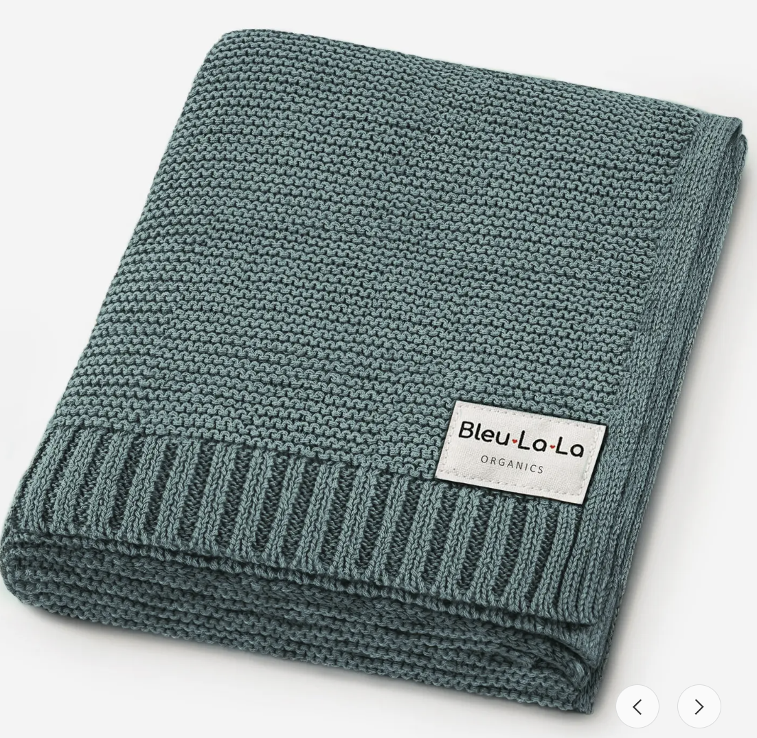Luxury Organic Cotton Ribbed Baby Swaddle Blanket
