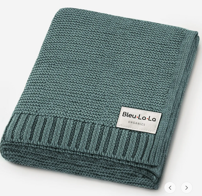 Luxury Organic Cotton Ribbed Baby Swaddle Blanket