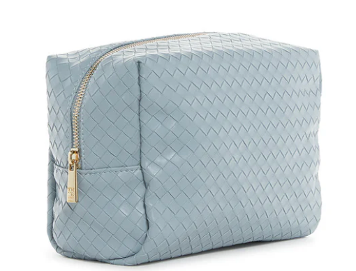 LUXE EVERYDAY COSMETIC BAG - WOVEN BLEU