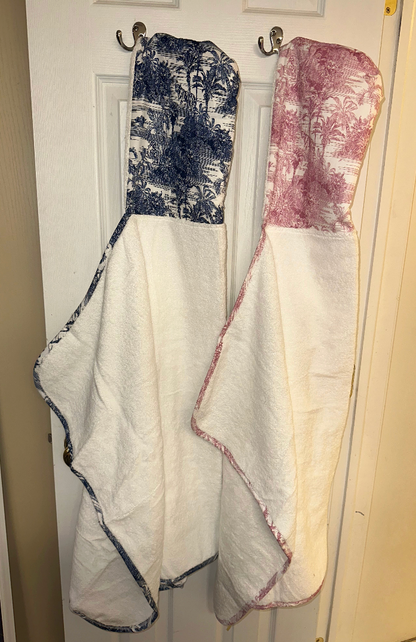 Pink Toile Towel