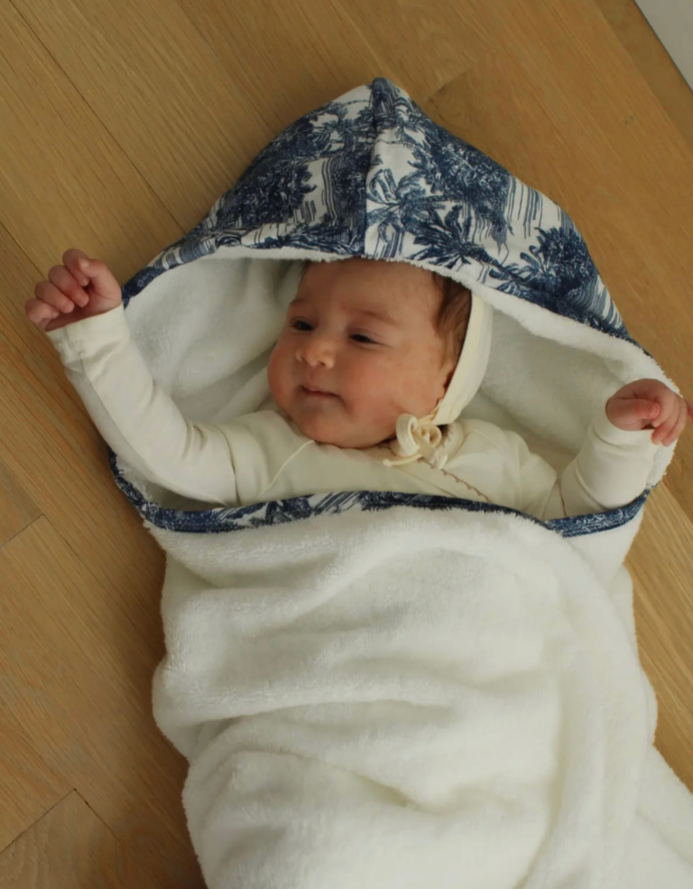 Blue Toile Towel