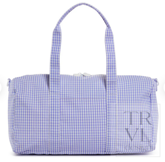 TRVL Gingham Lilac Duffle