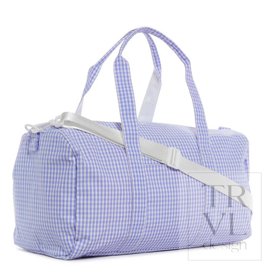 TRVL Gingham Lilac Duffle